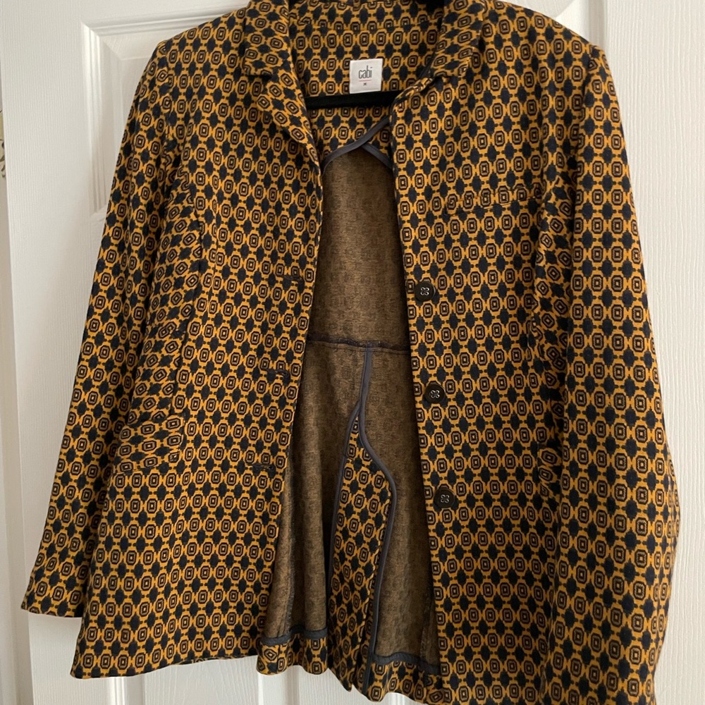 CAbi Blue and Gold Blazer
